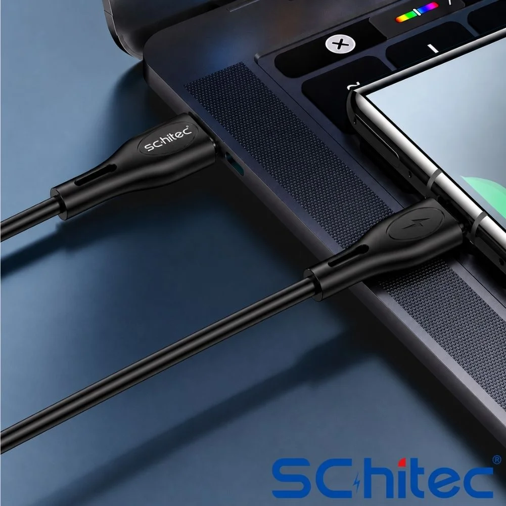 SChitec USB-A to Lightning 30W Hızlı Data ve Şarj Kablosu 1m Siyah HG/C-09AL