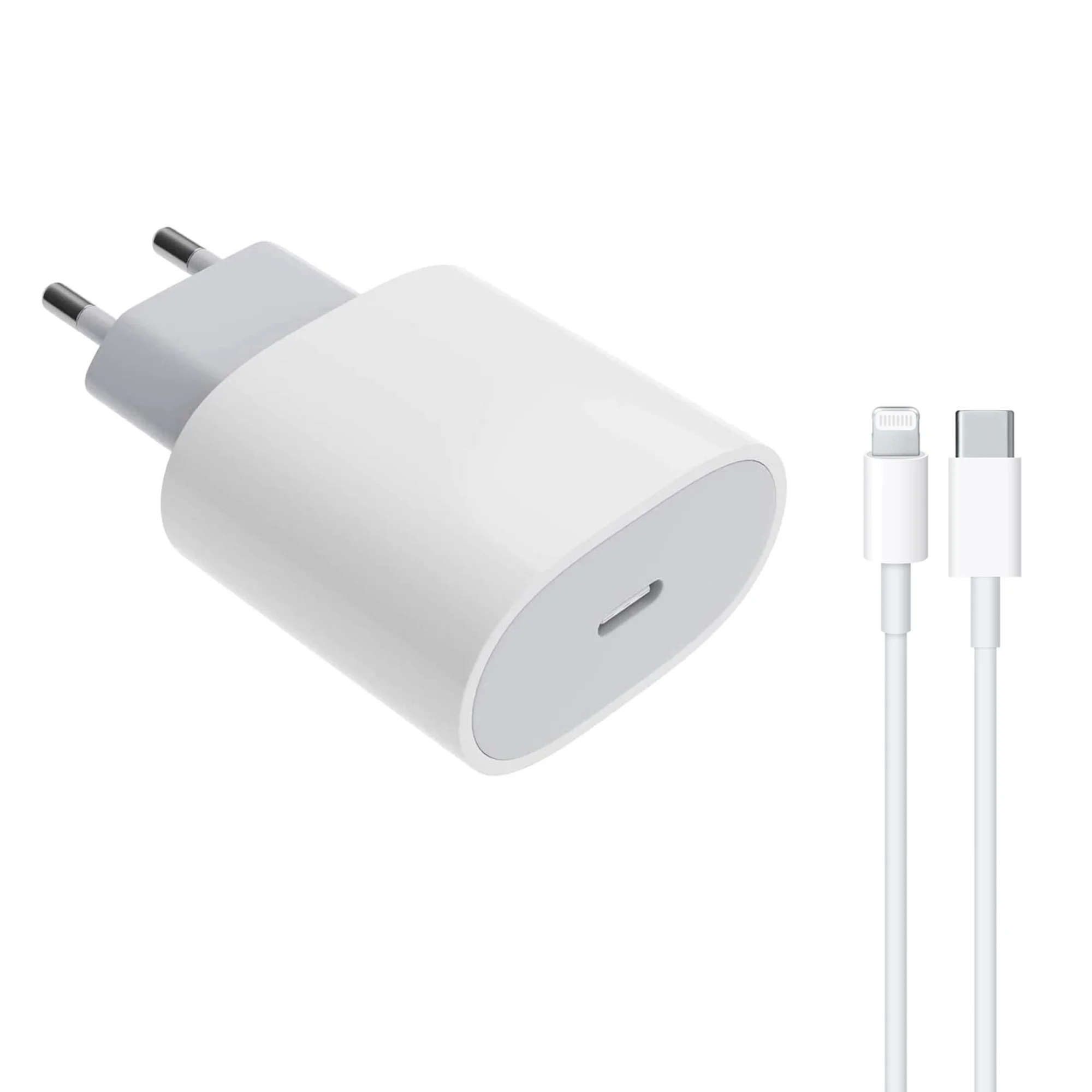 Winex PD20W Quick Charger Type­-C to Lightning Kablolu Şarj Aleti Set Beyaz