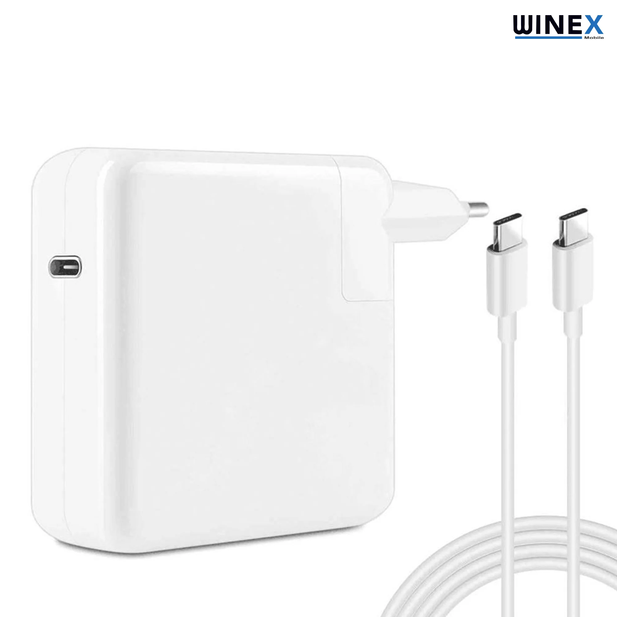 Winex 87W Macbook Pro Şarj Aleti Set 2m Type-C to Type-C Kablolu