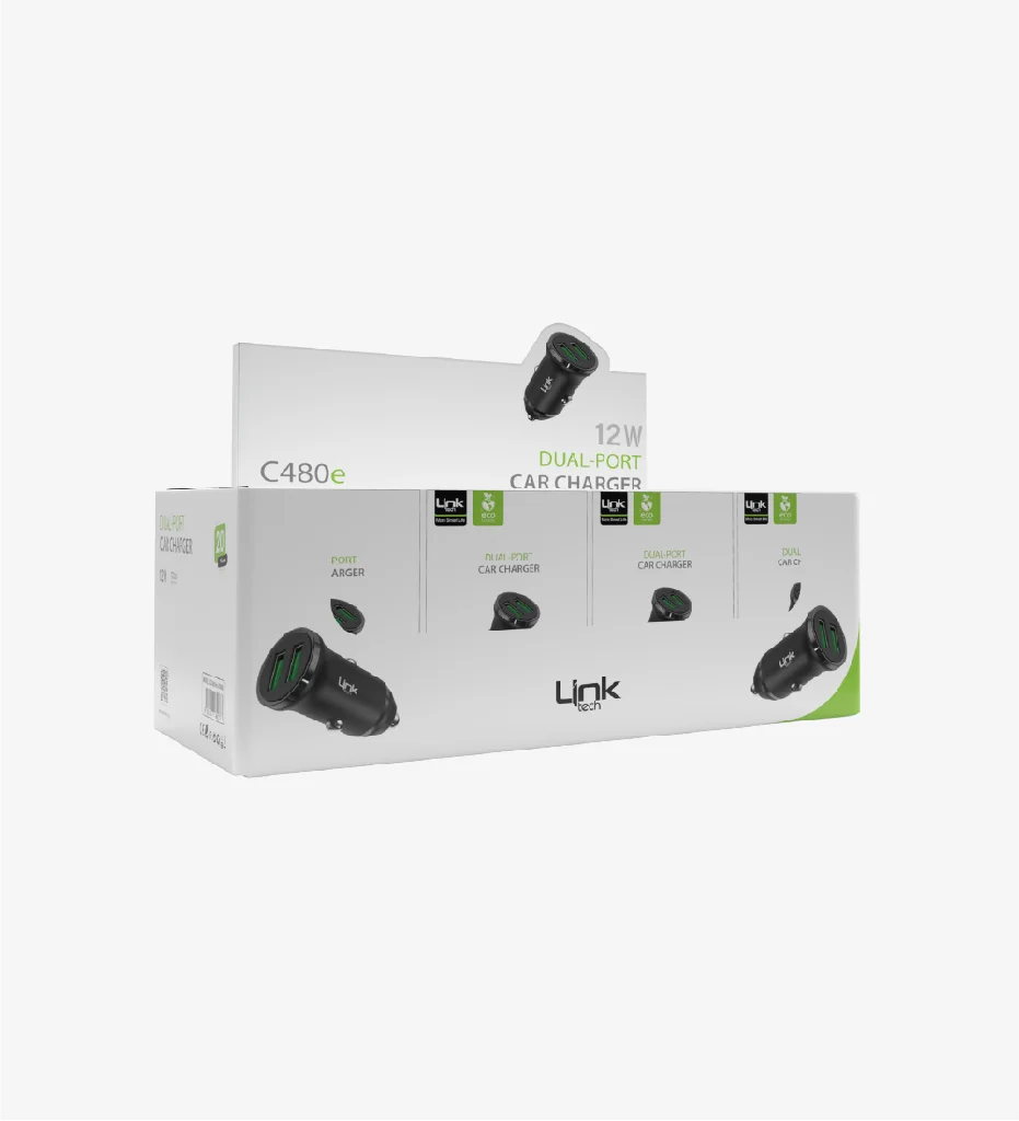 C480 Çevre Dostu 12W Araç Şarj Başlığı 20li Paket