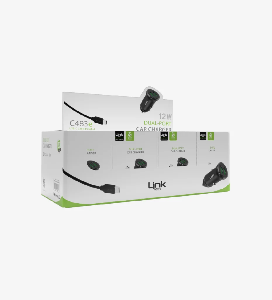 C483C483 Çevre Dostu 12W Tip-C Kablolu Araç Şarj Aleti 20li Paket