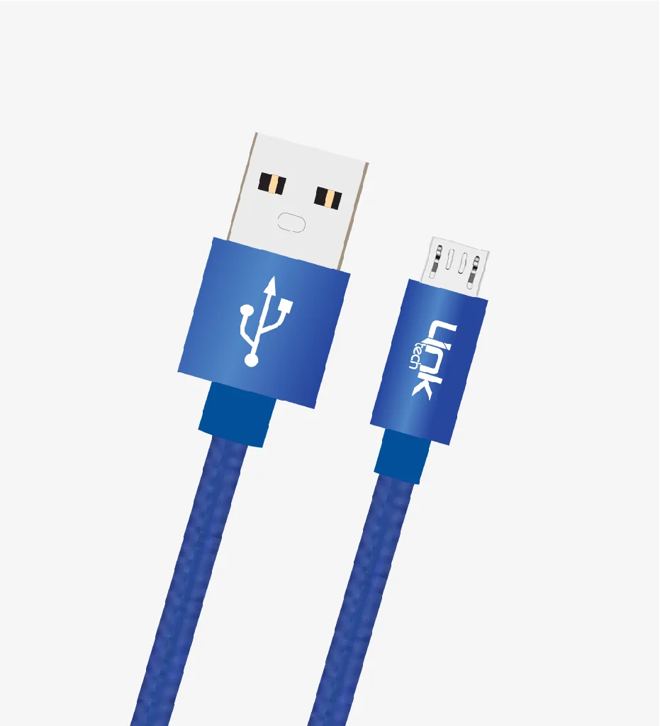 K542 Safe 30cm Metal Başlı Örgülü USB Mikro Powerbank Şarj Kablosu