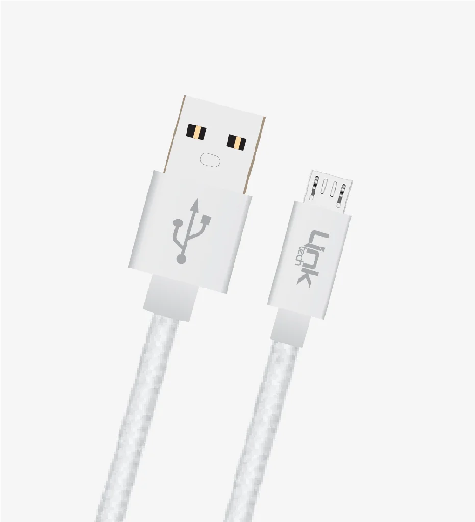 K542 Safe 30cm Metal Başlı Örgülü USB Mikro Powerbank Şarj Kablosu