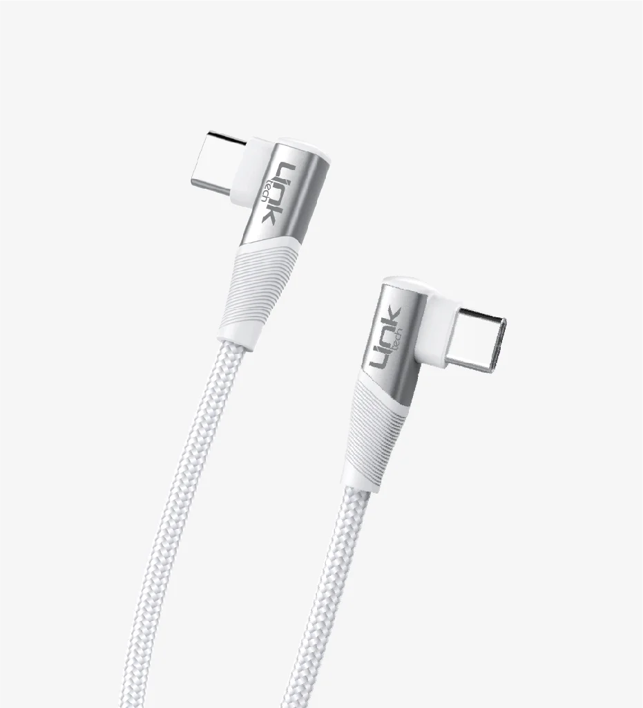 K595 Gaming 90° Derece Metalik Başlıklı 1500mm 3A 60W Örgülü Tip-C Tip-C Şarj Kablosu