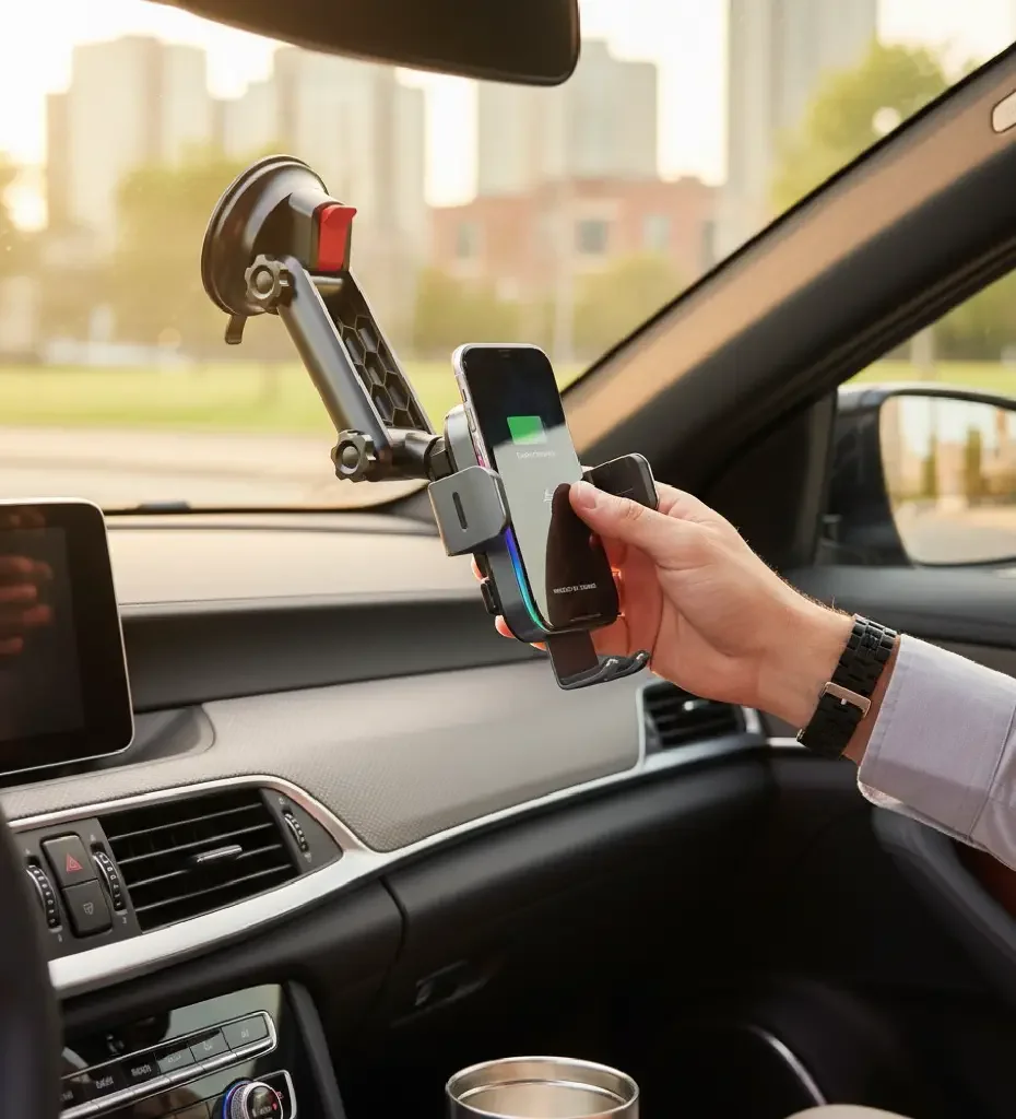 W751 Premium Kablosuz 15W Hızlı Araç Şarjlı Telefon Tutacağı