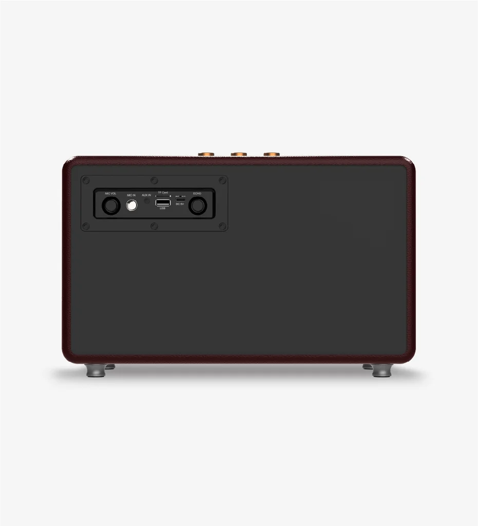 M408 Premium Mikrofonlu 100W Retro Bluetooth Hoparlör