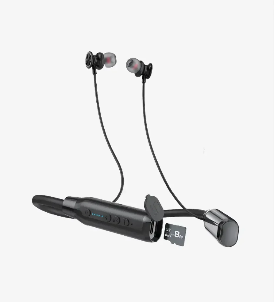 H987 SD Kart Çift Cihaz Bağlantılı Boyun Asklı Bluetooth Kulaklık - 70 Saat