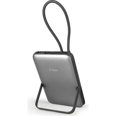 2BB230GR ttec Reger M LCD 10.000mAh MagSafe Uyumlu PD 20W USB-C Dahili Kablolu Stantlı Taşınabilir Hızlı Şarj Aleti/Powerbank