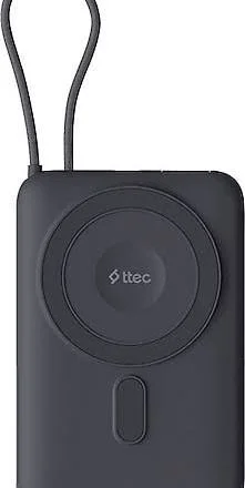 2BB230GR ttec Reger M LCD 10.000mAh MagSafe Uyumlu PD 20W USB-C Dahili Kablolu Stantlı Taşınabilir Hızlı Şarj Aleti/Powerbank